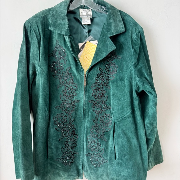 Nolan Miller Jackets & Blazers - Nolan Miller Green Suede Women's Jacket